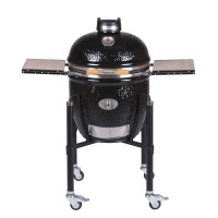 Керамический гриль Monolith Classic Pro 2.0 121001-BLACK с ножками и боковыми столиками