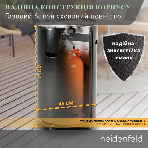Напольный газовый обогреватель Heidenfeld Blueflame 4,2 кВт GH110