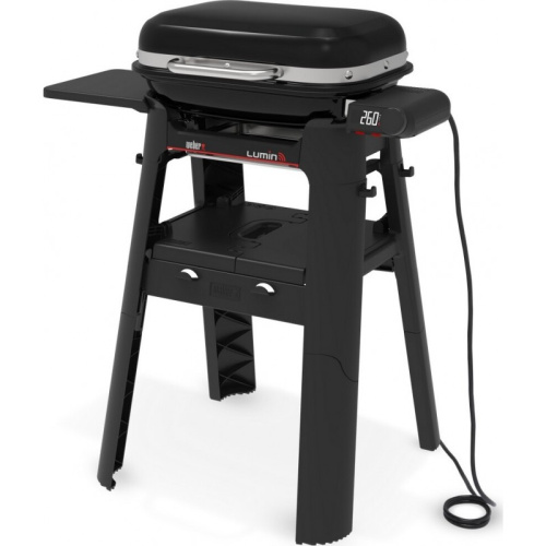 Электрический гриль Weber Lumin Smart Compact с подставкою, черный 1500679