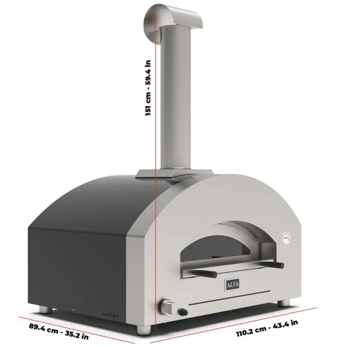 Печь для пиццы Alfa Forni Futuro 4 пиццыFXFT-4P-GSB