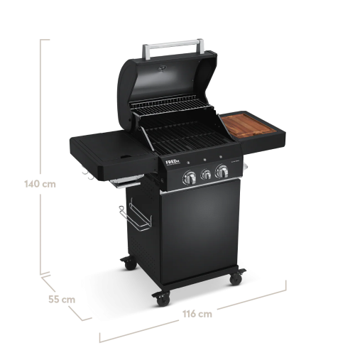 Газовый гриль Burnhard FRED Jr. 2B Deluxe Black Edition Series 3 Cast 945946