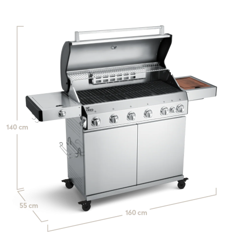 Газовый гриль Burnhard Fat FRED 6B Deluxe Series 3 Stainless 946073