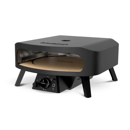 Многофункциональная газовая печь для пиццы Cozze Classic 43 см, с поворотным камнем, BLACK EDITION