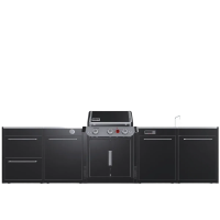 Уличная барбекю-кухня (остров) для гриля Weber Genesis EPX-335 BBQ Kitchen Gas 331 и модулем мойки