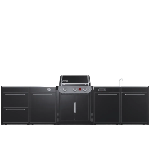 Уличная барбекю-кухня (остров) для гриля Weber Genesis EPX-335 BBQ Kitchen Gas 331 и модулем мойки