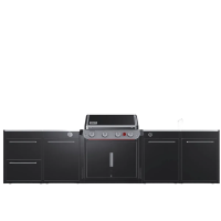 Уличная барбекю-кухня (остров) для гриля Weber Genesis EP-435W BBQ Kitchen Gas 331 и модулем мойки