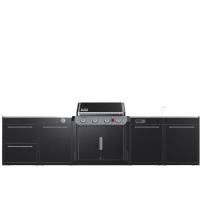 Уличная барбекю-кухня (остров) для гриля Weber Genesis EPX-435 BBQ Kitchen Gas 331 и модулем мойки