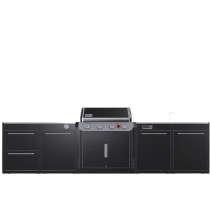 Уличная барбекю-кухня (остров) для гриля Weber Genesis EPX-435 BBQ Kitchen Gas 331 и модулем мойки