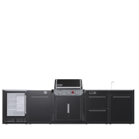 Уличная барбекю-кухня (остров) для гриля Genesis EPX-335 Weber BBQ Kitchen Gas 231 + модуль мойки и холодильник