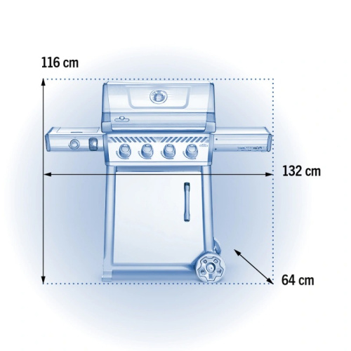 Газовый гриль Napoleon Freestyle 425 DSBPK, черный F425DSBPK-1-UA