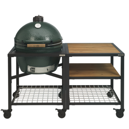 Керамический гриль Big Green Egg XLarge + Модульная система с полками из акации с колесами SET3